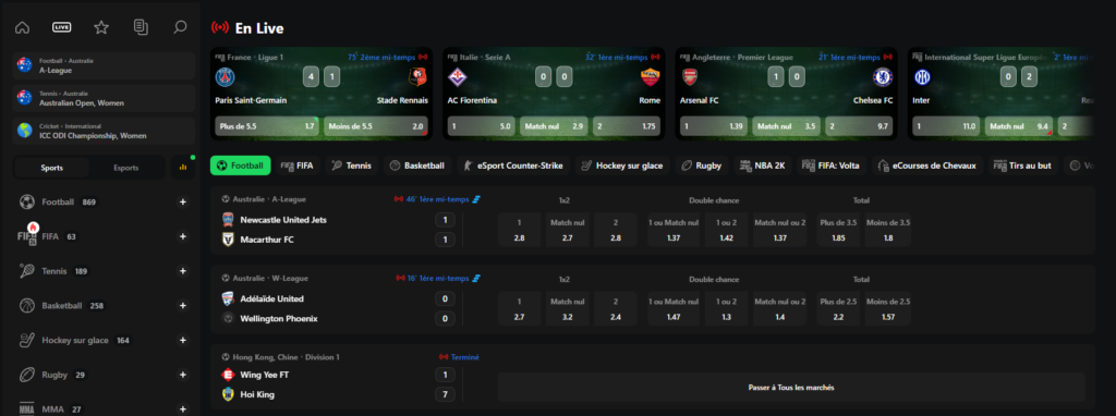 scommesse sportive in diretta su betify casino