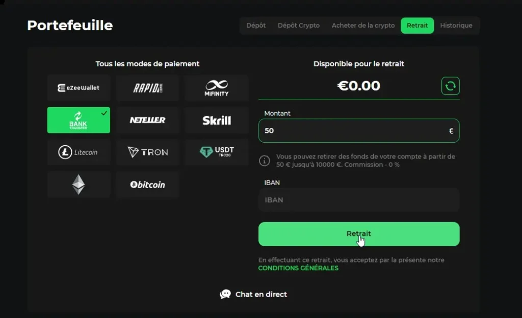 prelevare da Betify casino